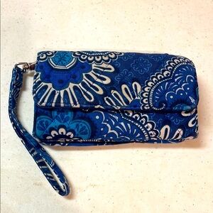 Vera Bradley Blue Patterned Women's Clutch